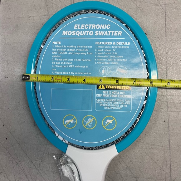 1pc 20x8” USB Rechargeable bug Swatter - Picture 3 of 3